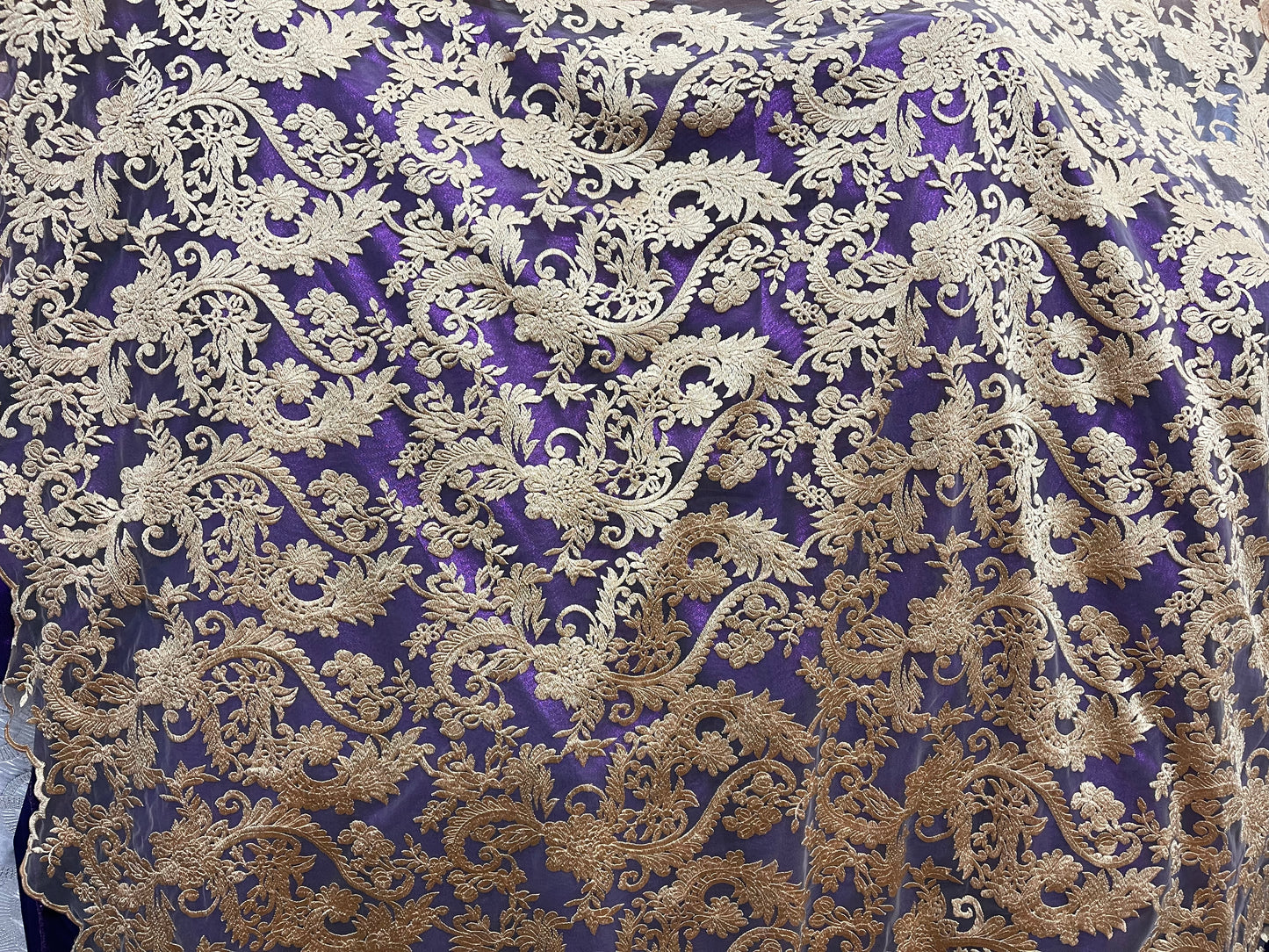 Designer silk feel lace