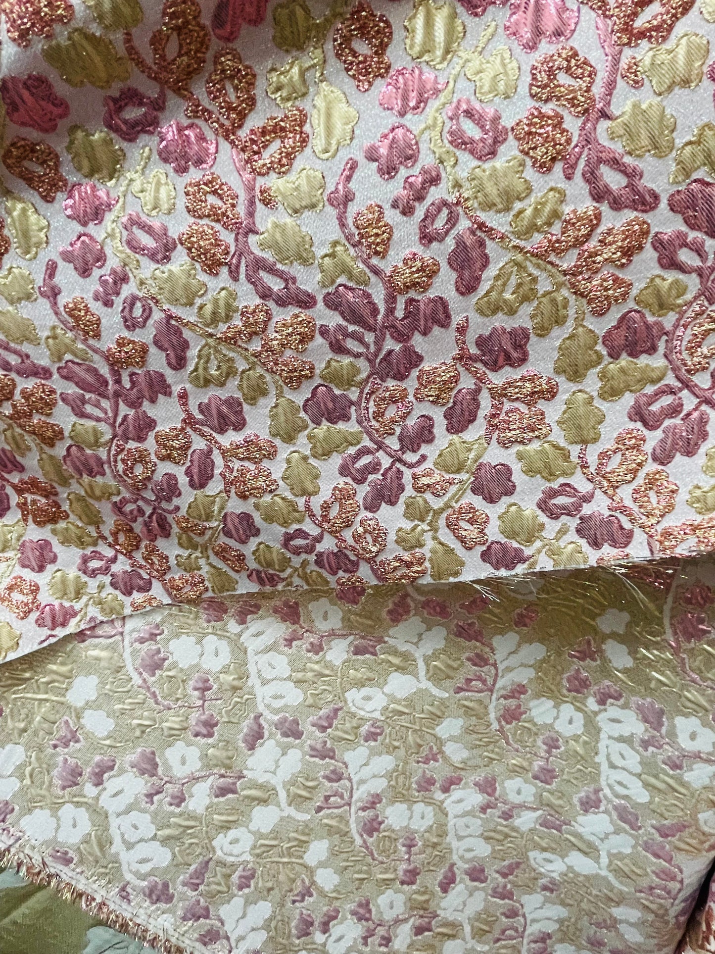 Designer metallic brocade mikado made in Italy