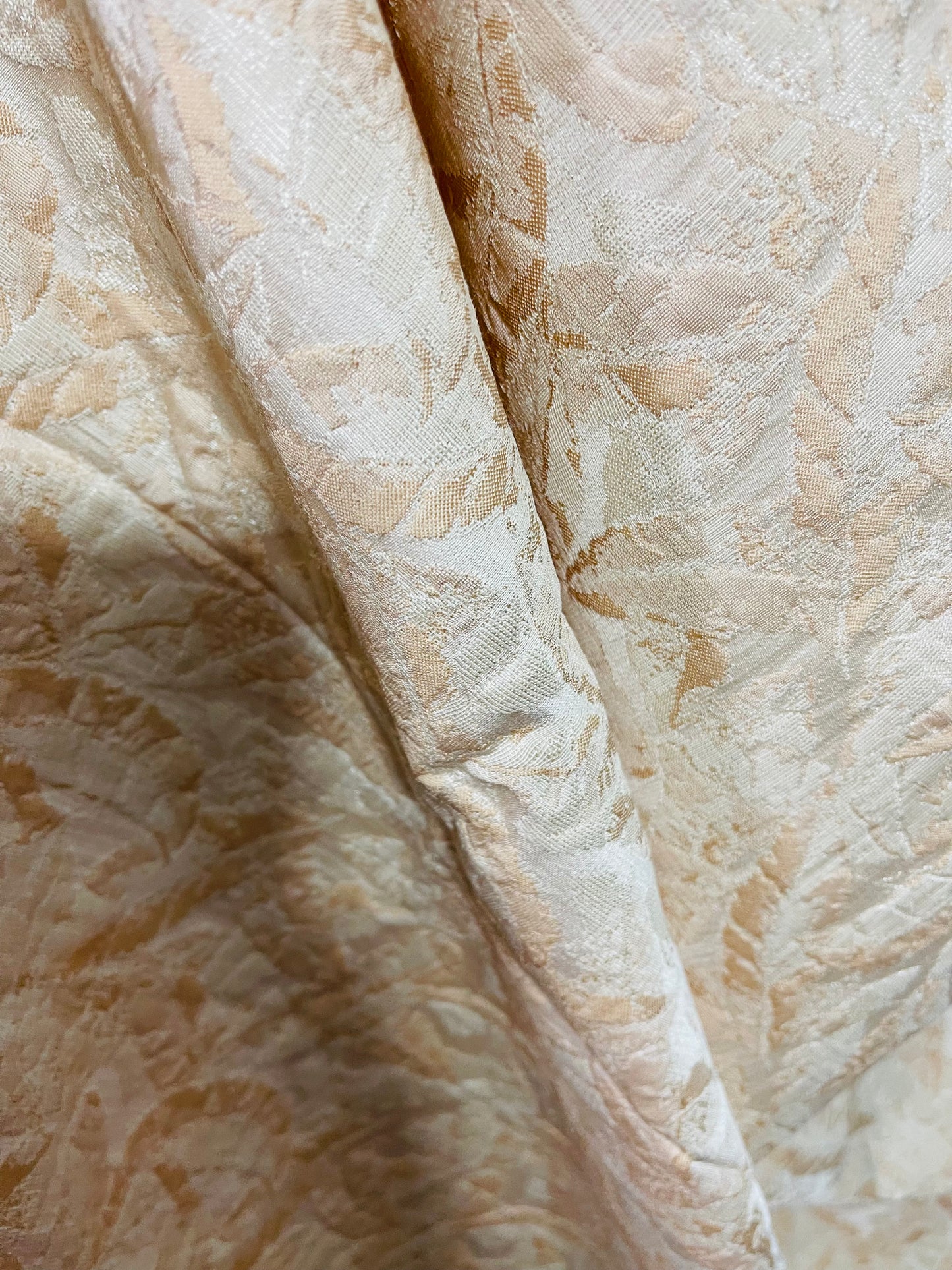 Champagne Elegant designer mikado Floral Brocade great for dress jacket pants skirt and much more made in Italy