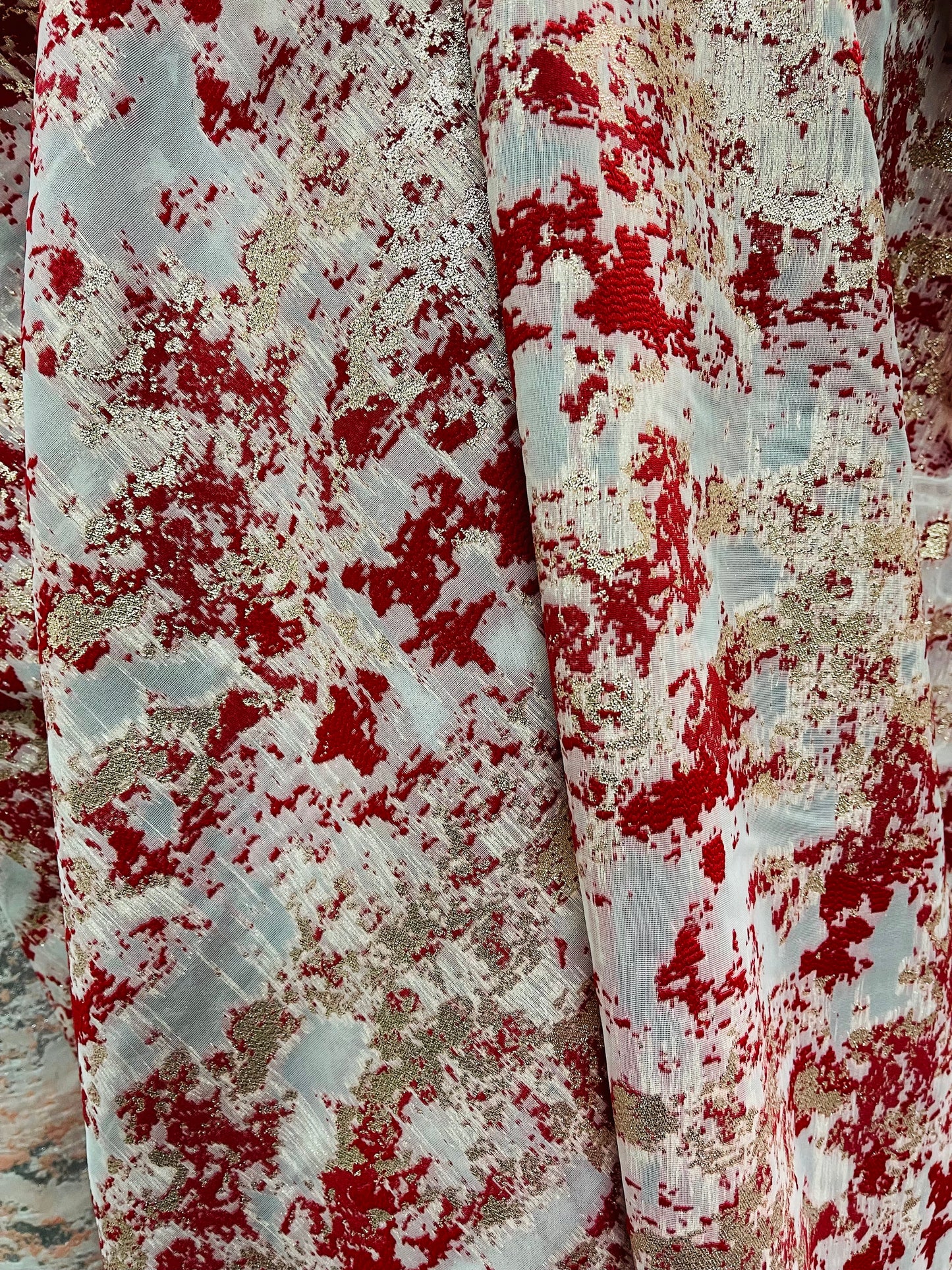 Designer organza Floral Brocade made in Italy