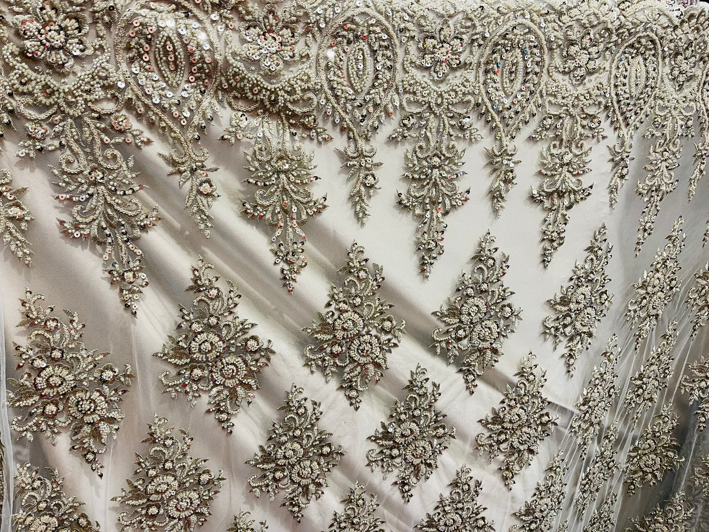 Designer beaded lace made in France