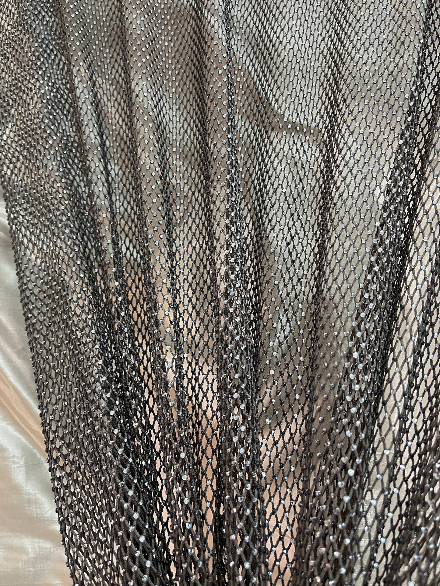 Gray Swarovski stone lace great for dress jacket pants and much more