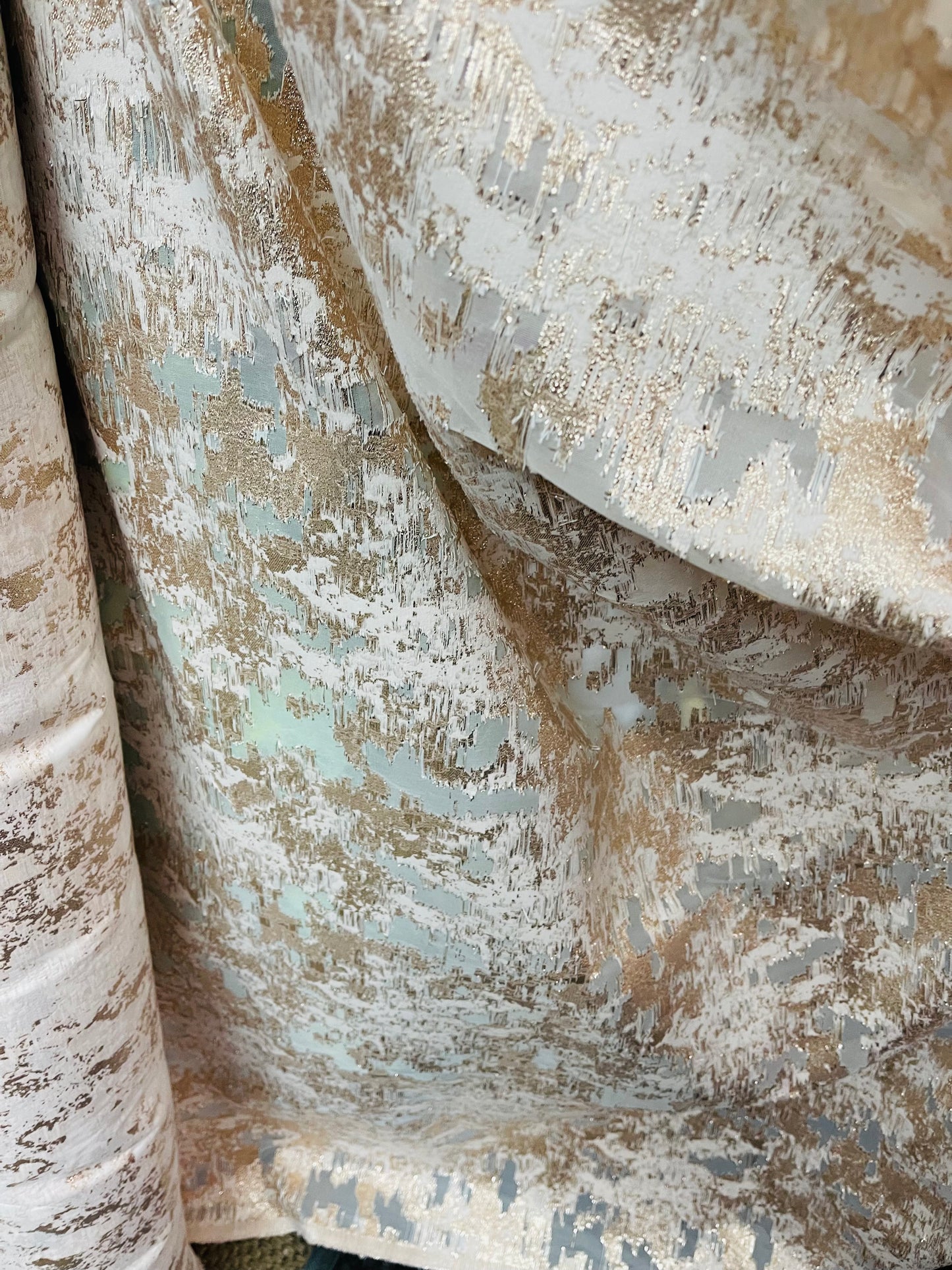Designer organza Floral Brocade made in Italy