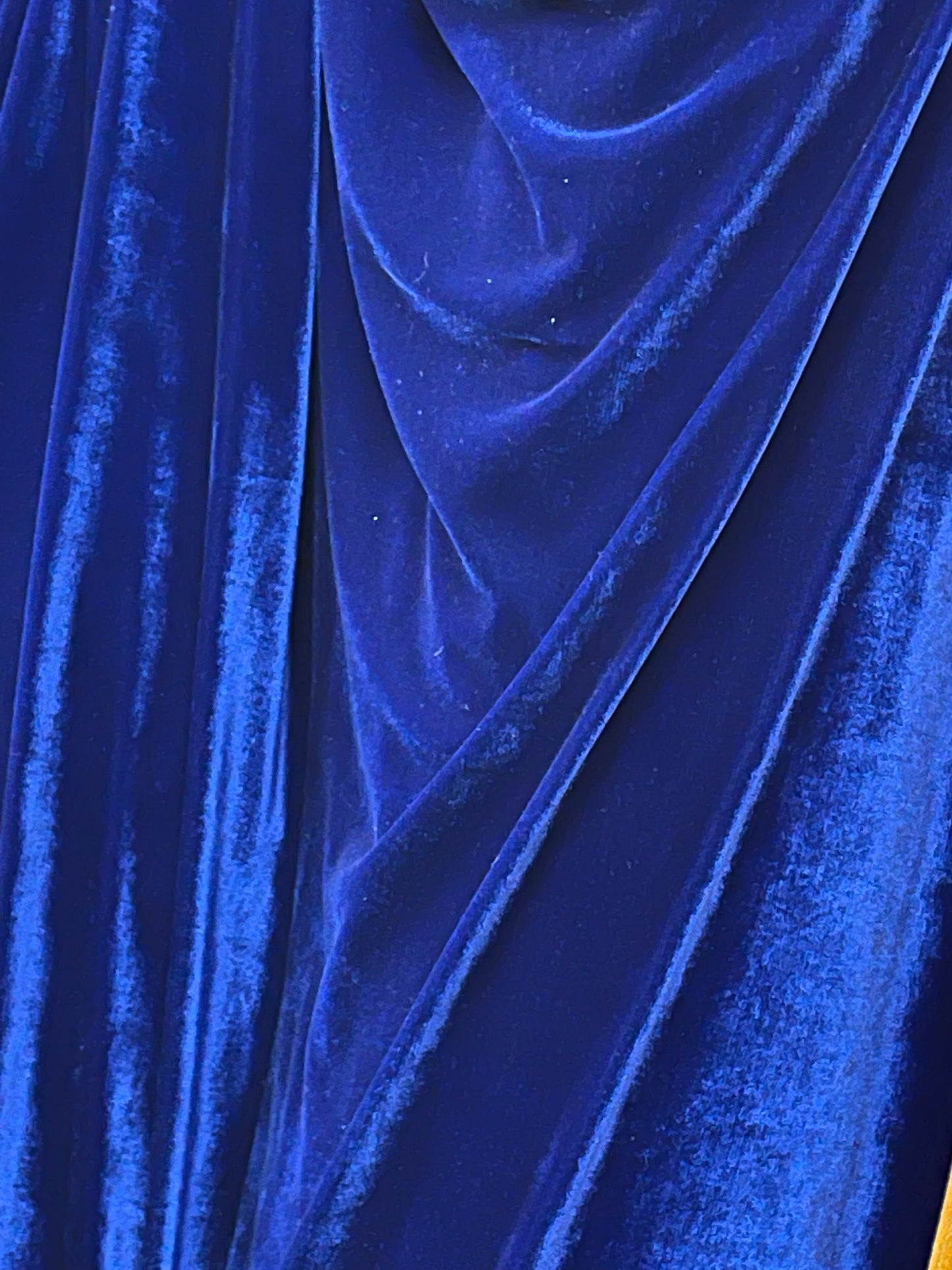 Designer Royal blue 4way stretch velvet