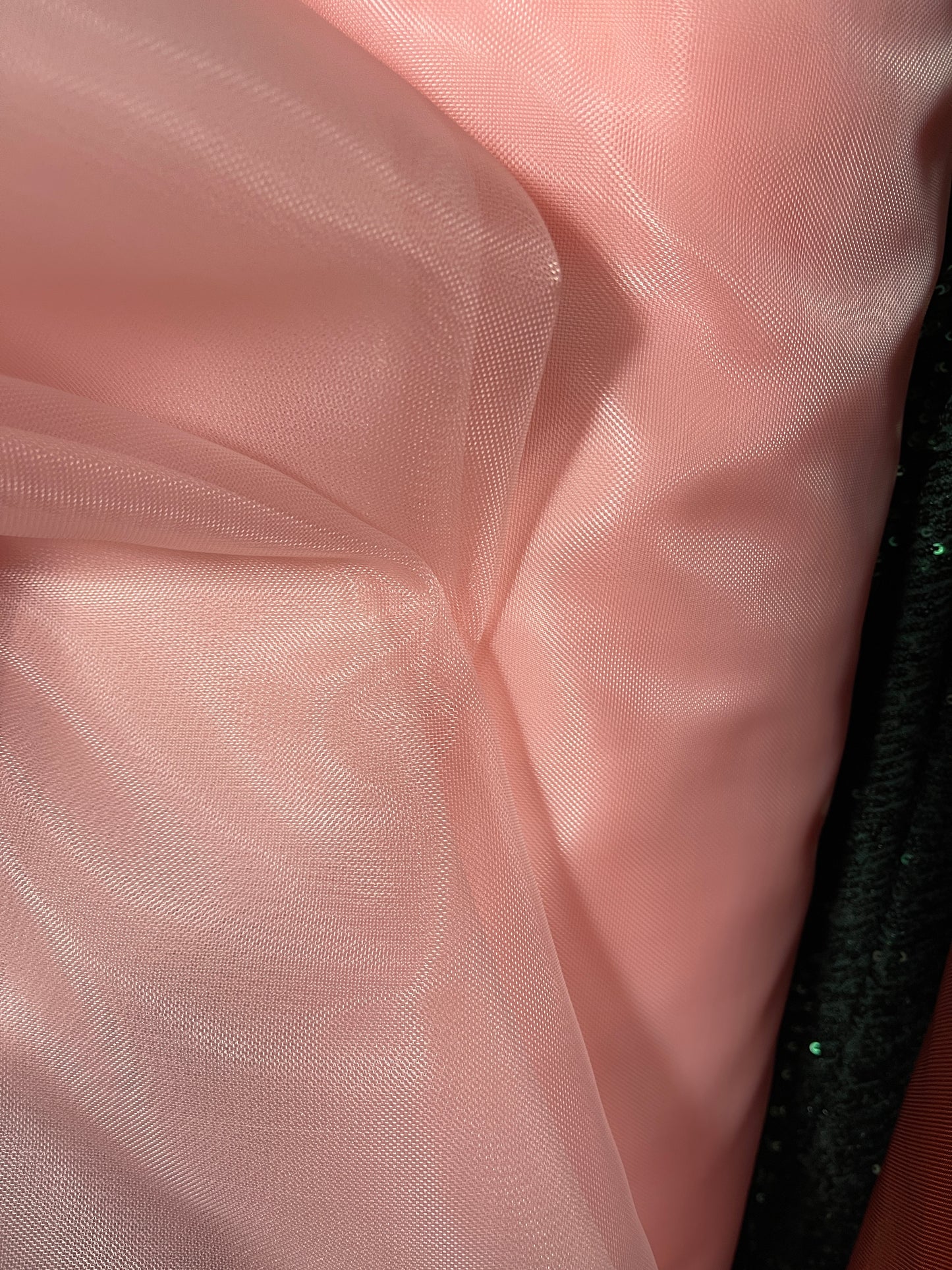 Designer metallic Horse hair organdy made in Italy