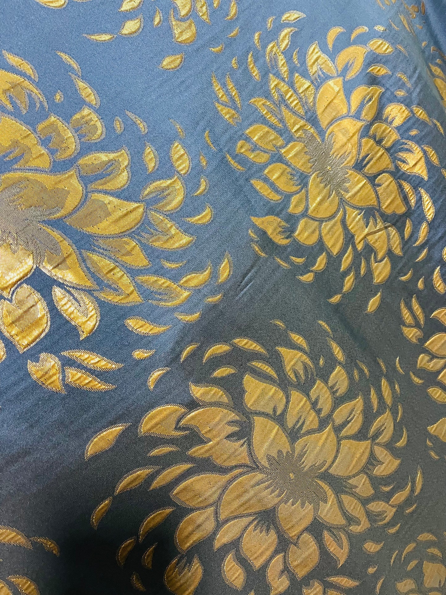 Designer metallic brocade mikado made in Italy