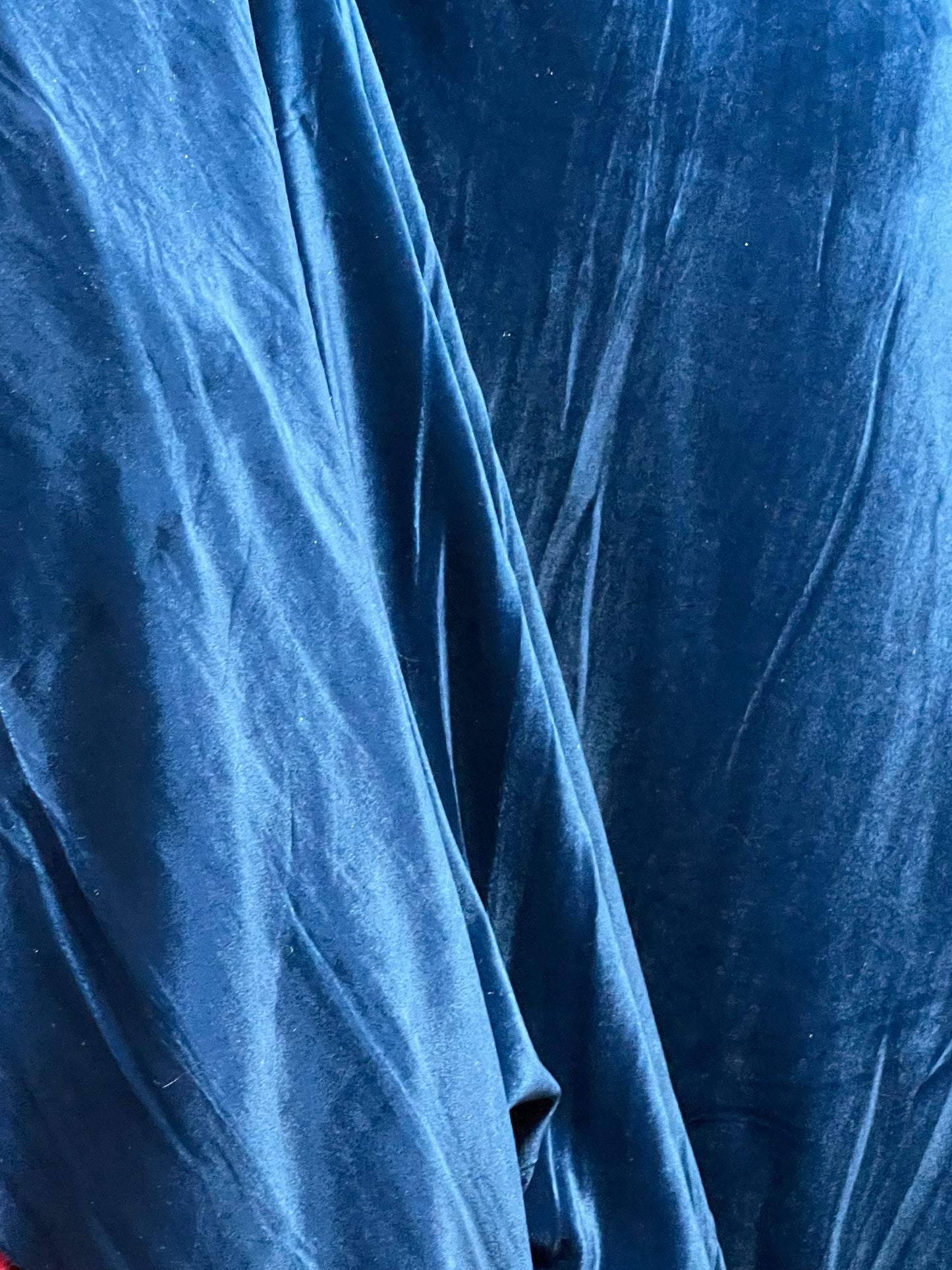Designer Denim blue 4way stretch velvet