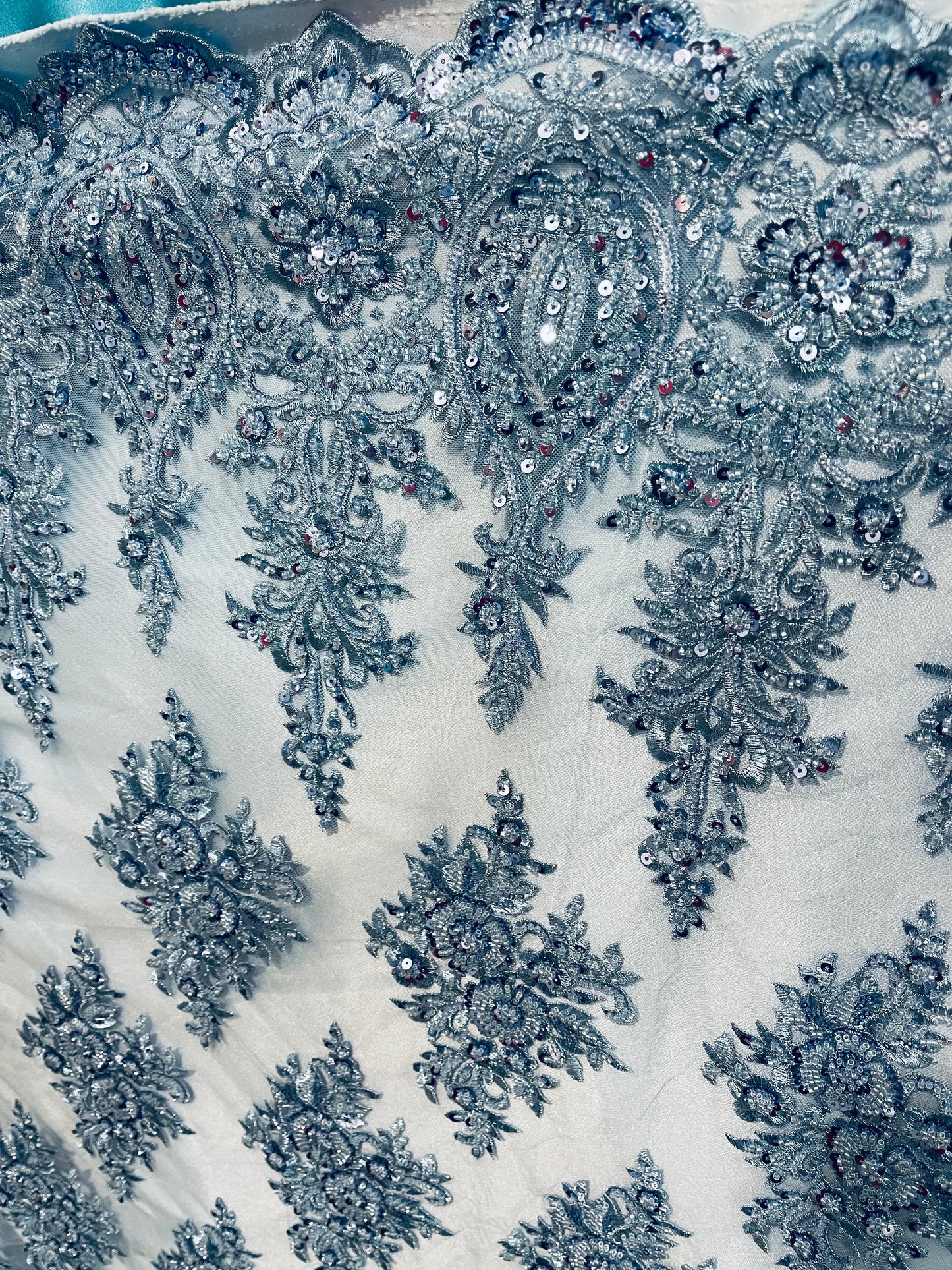 Designer beaded lace made in France