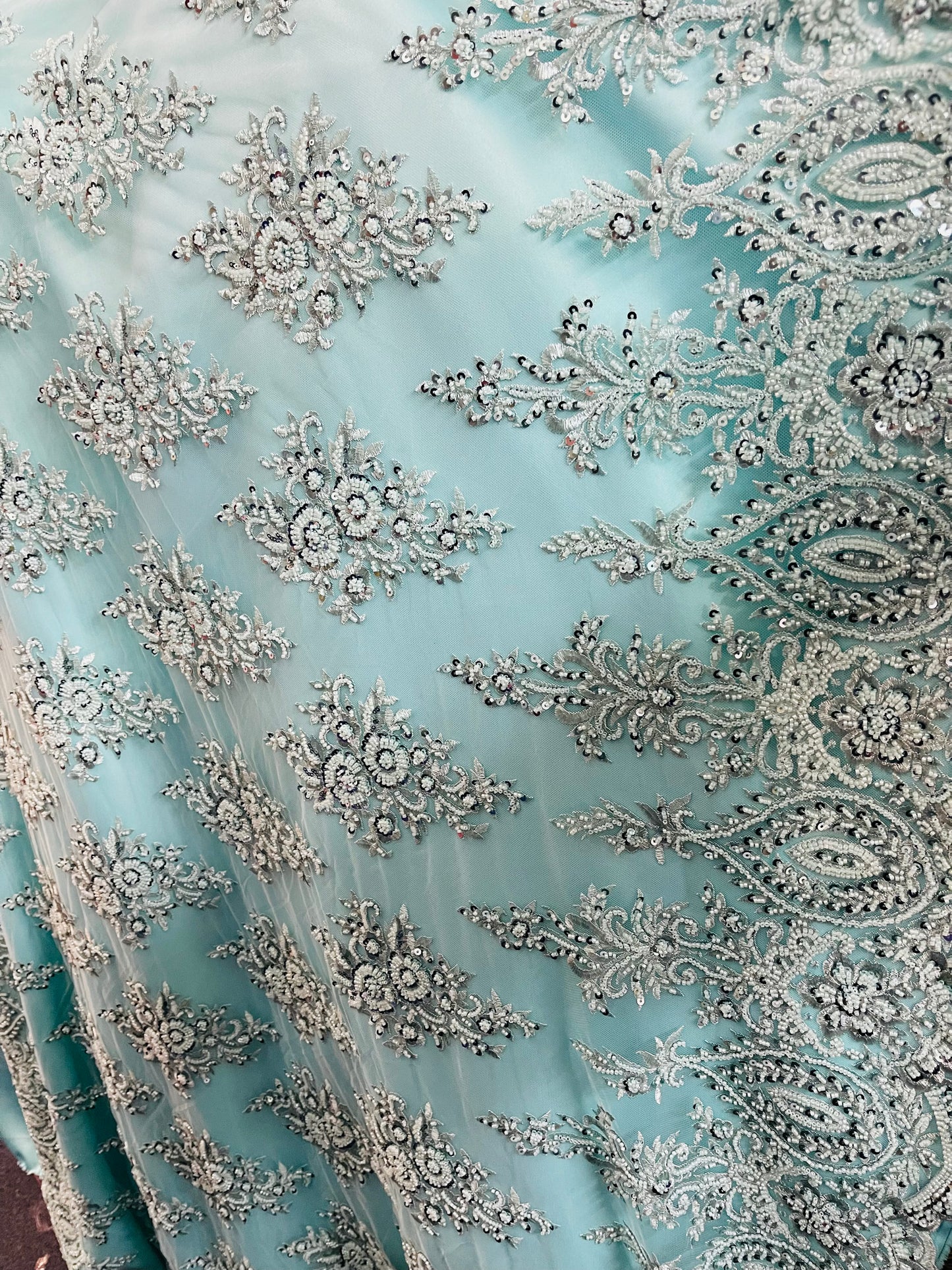 Designer beaded lace made in France