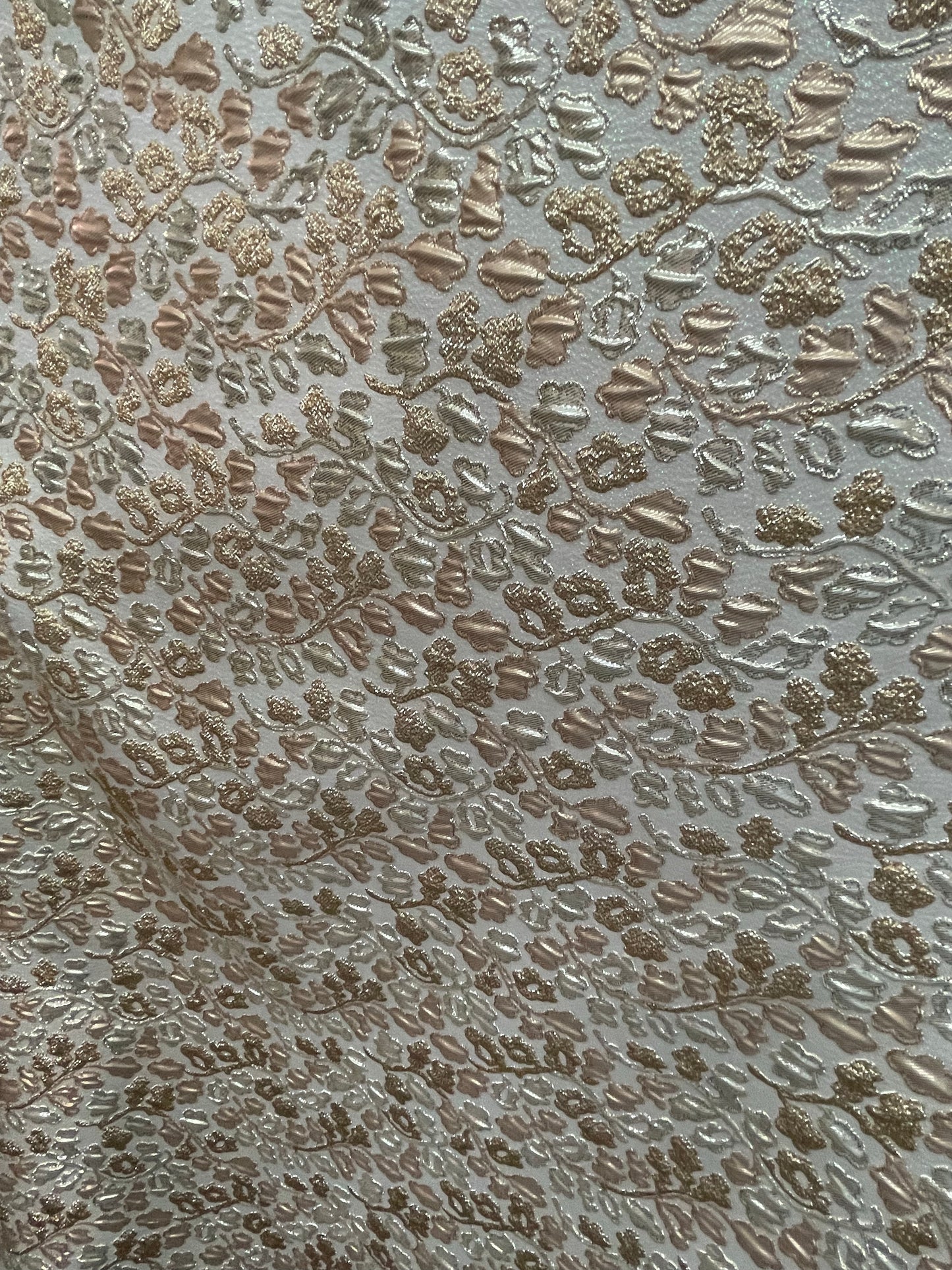 Designer metallic brocade mikado made in Italy