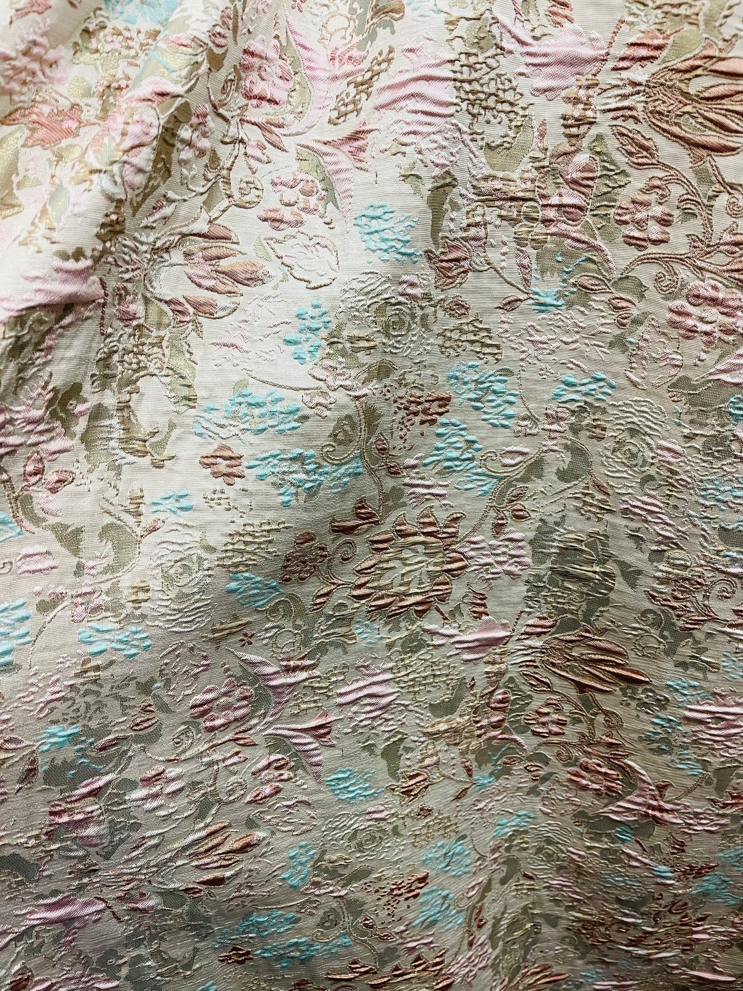 Designer metallic brocade mikado made in Italy