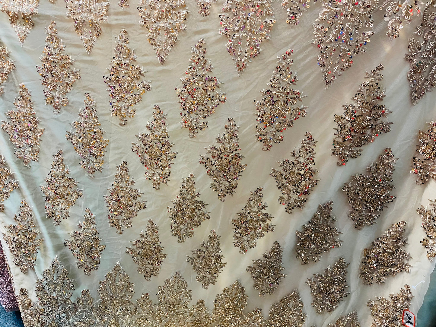Designer beaded lace made in France