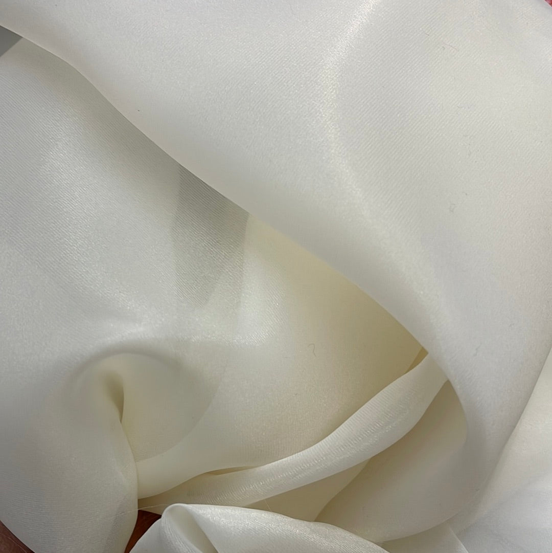 Designer ivory poly Gazar organdy made in Italy