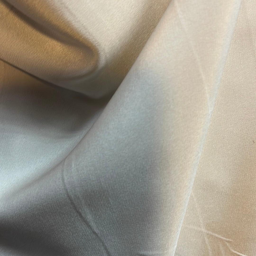 Silver 100% silk carep de chine made in Italy