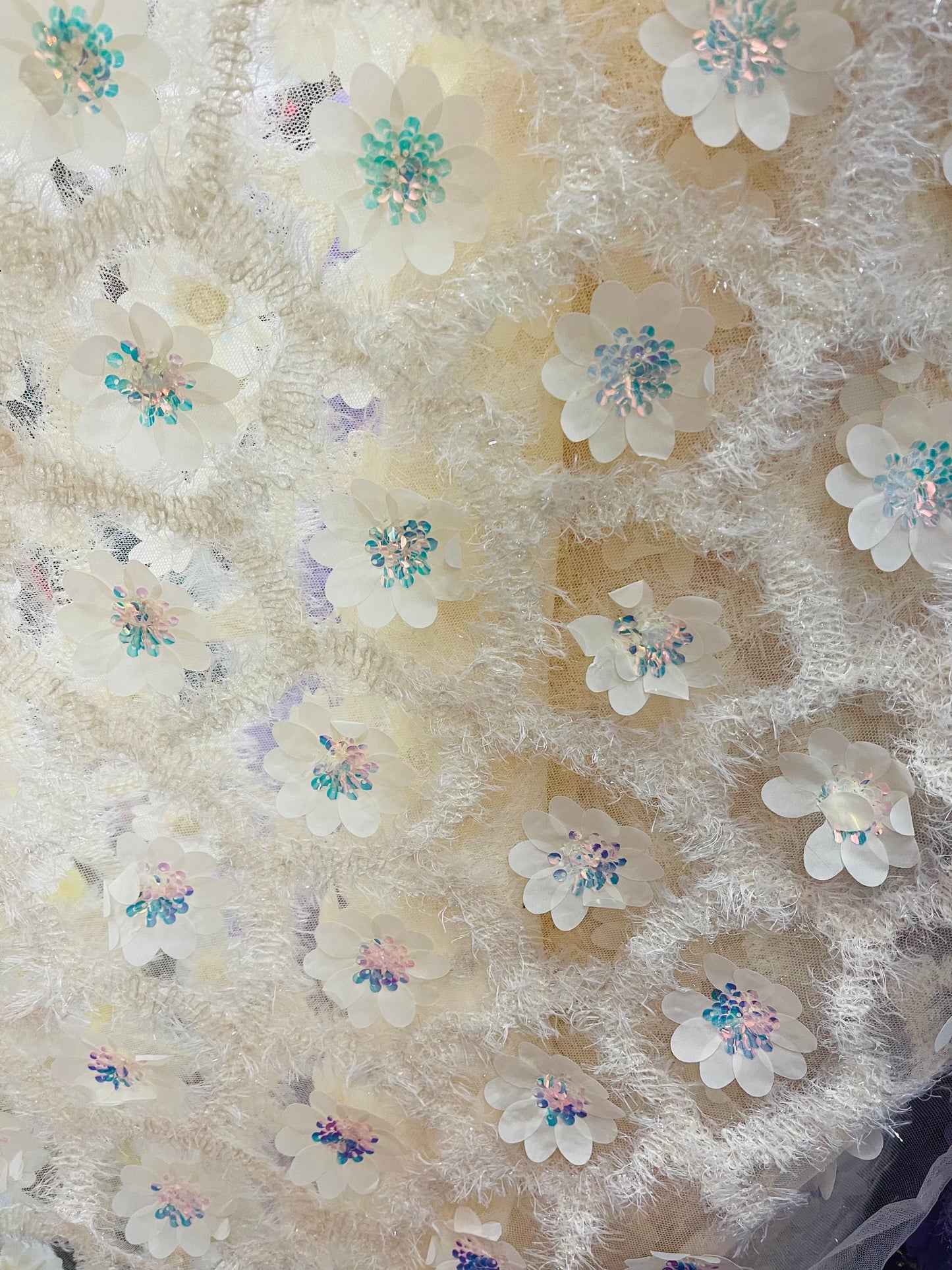 3D flower lace great for dress jacket pants skirt and much more made in Italy