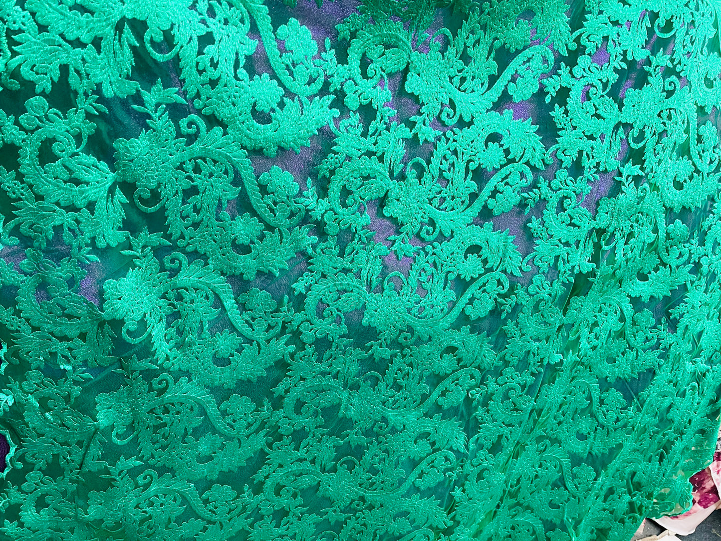 Designer silk feel lace