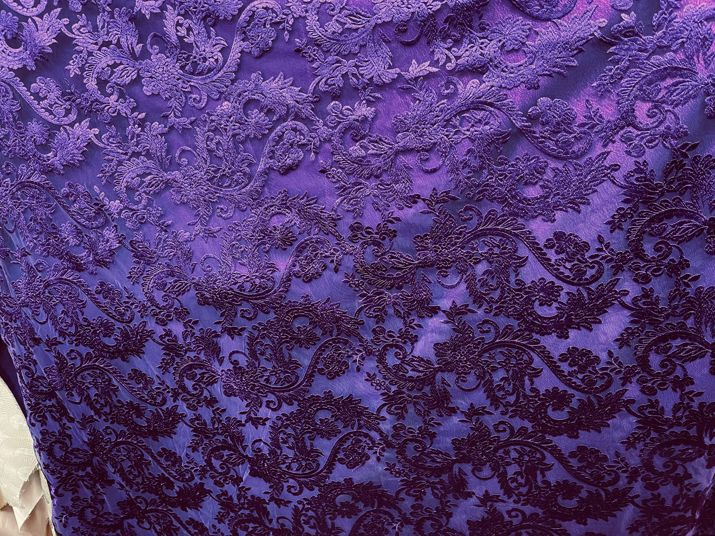Designer silk feel lace