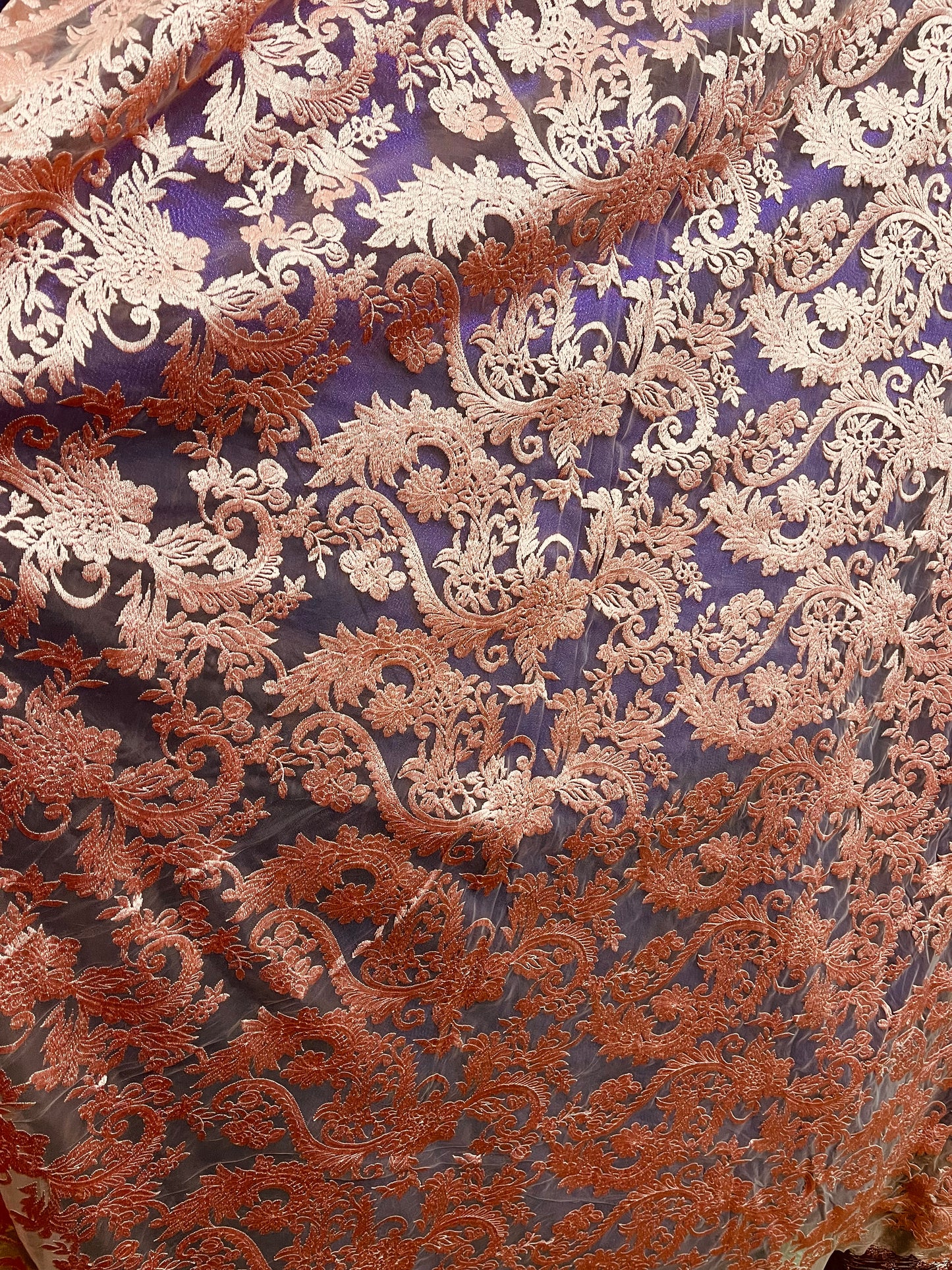 Designer silk feel lace
