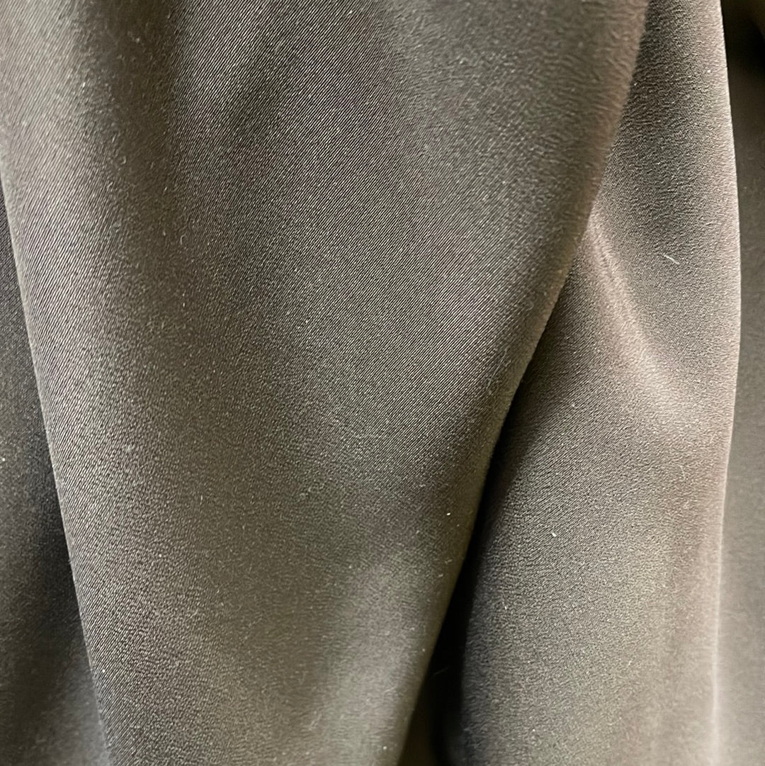Brown 100% silk carep de chine made in Italy