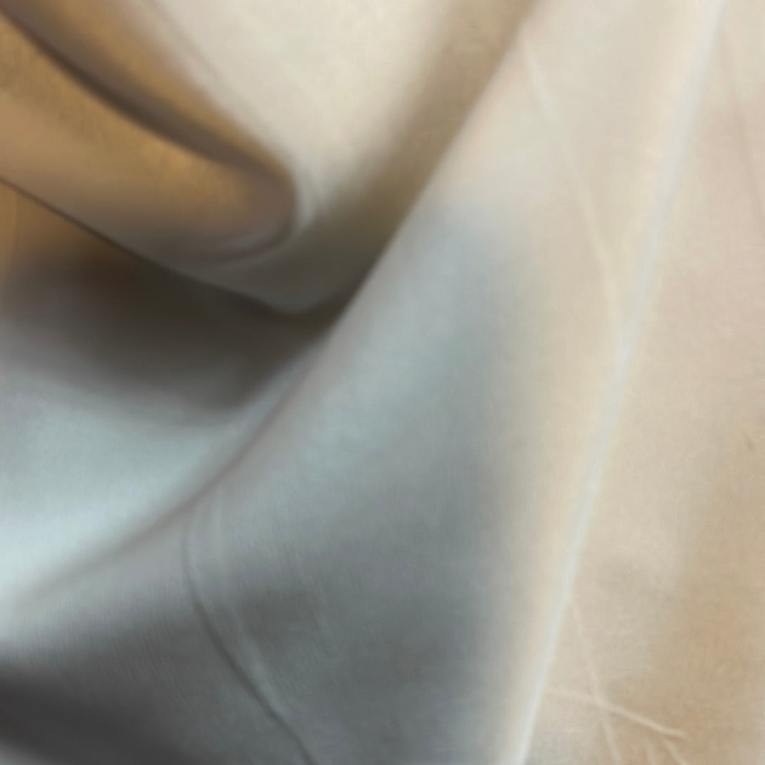 Silver 100% silk carep de chine made in Italy