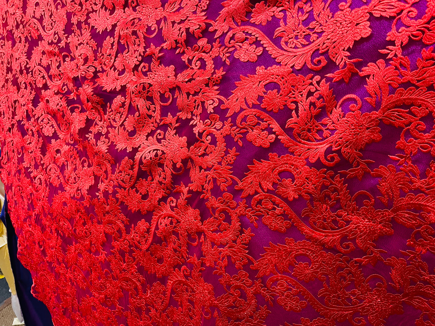 Designer silk feel lace