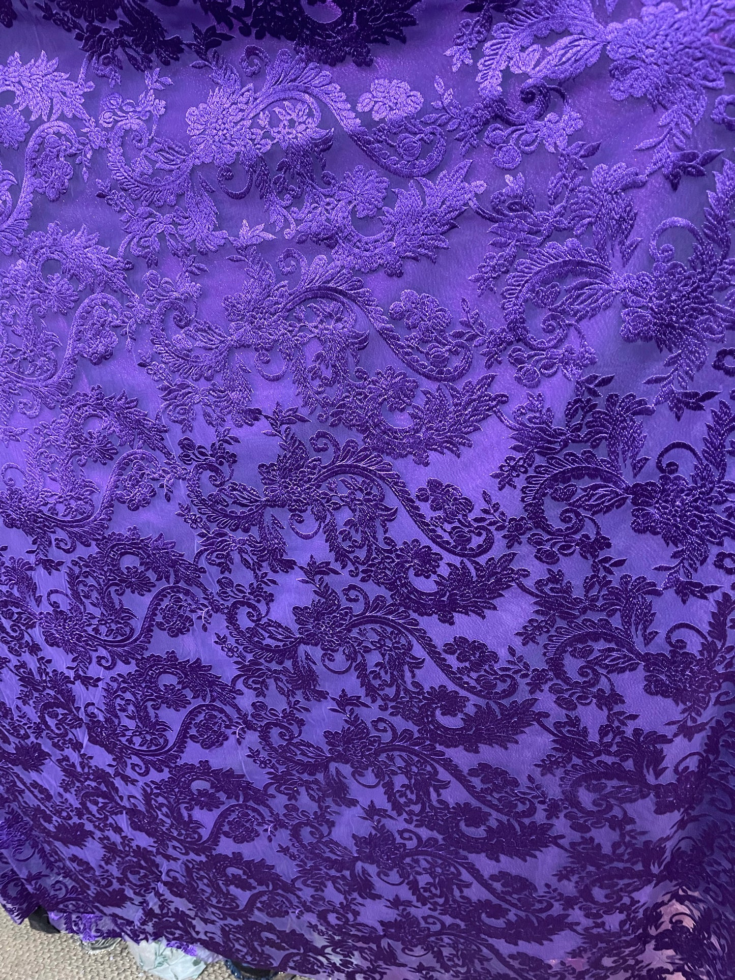 Designer silk feel lace