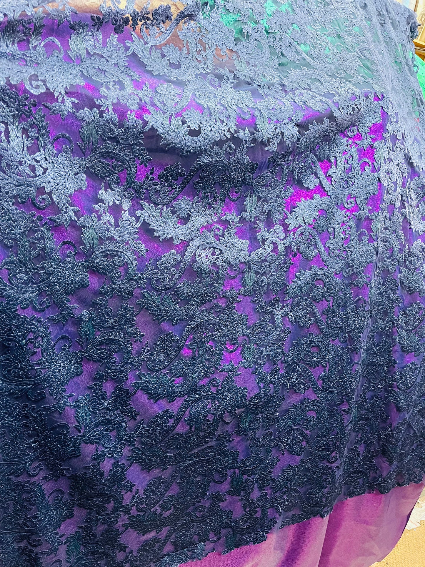 Designer silk feel lace