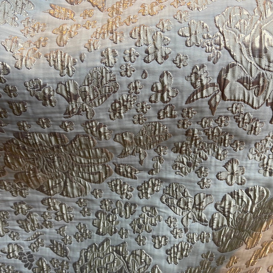 Designer metallic brocade mikado made in Italy