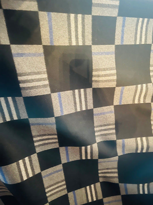 Burberry checker board plaid 100% cashmere super soft dabble face great fabric for sweaters dress jacket upholstery pillow and much more