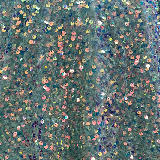 Tiffny blue iridescent ab 4way stretch velvet sequins velvet great for dress prom jackets pants skirt and much more
