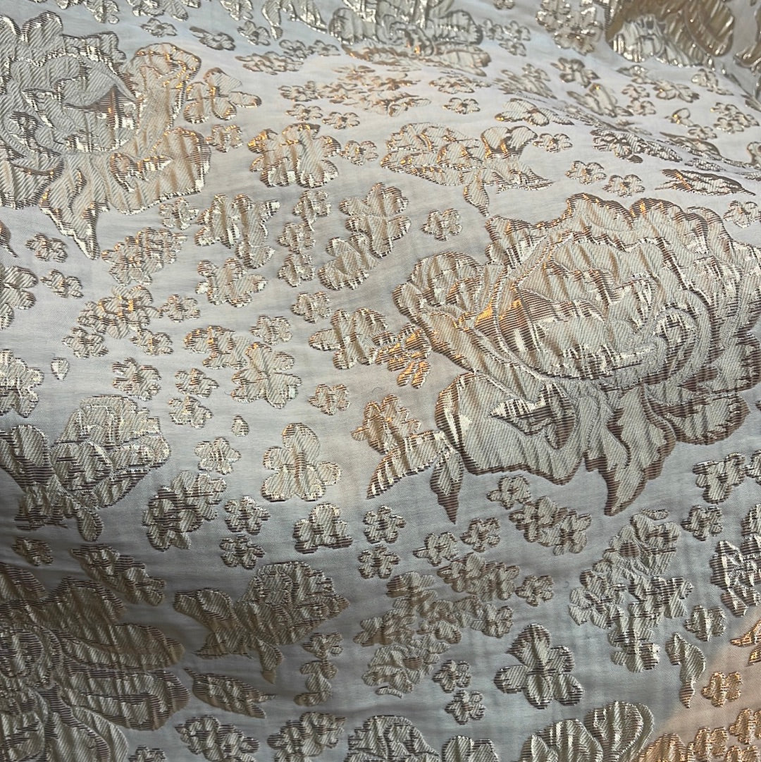 Designer metallic brocade mikado made in Italy