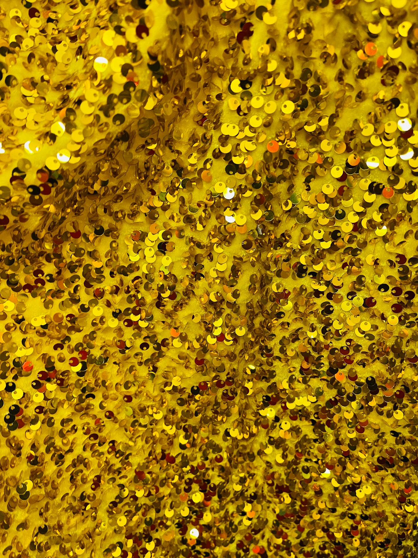 Yellow on yellow 4way stretch velvet sequins velvet great for dress prom jackets pants skirt and much more