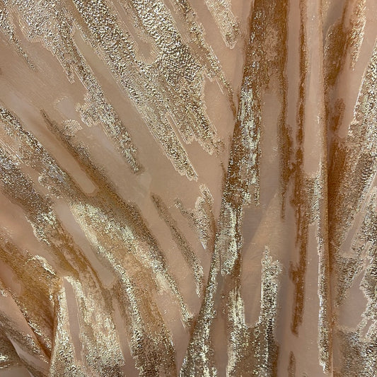 Metallic chiffon silky feel great for dress caftan skirt shirt and much more