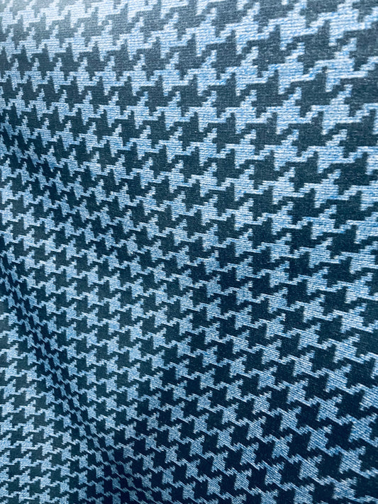 Houndstooth plaid 100% cashmere super soft dabble face great fabric for sweaters dress jacket upholstery pillow and much more
