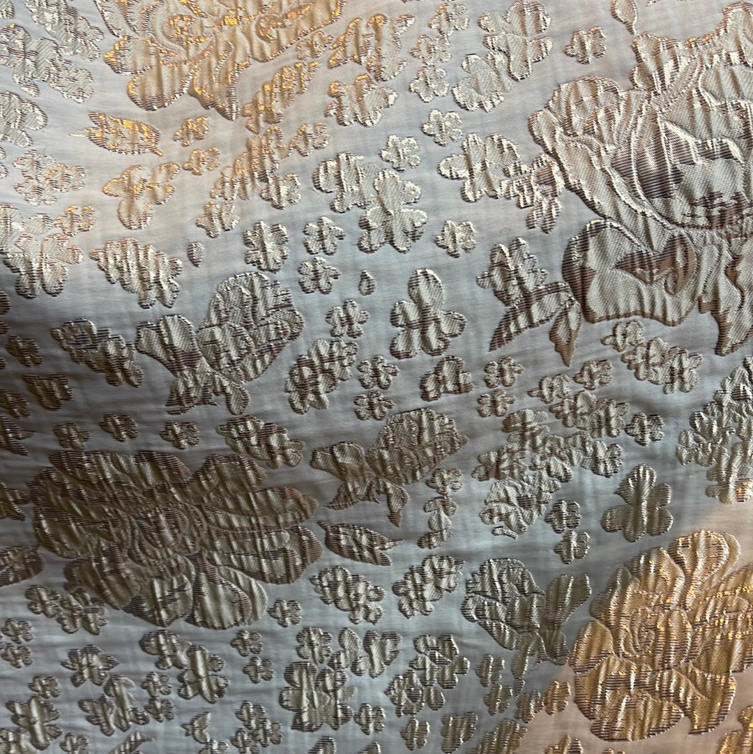 Designer metallic brocade mikado made in Italy