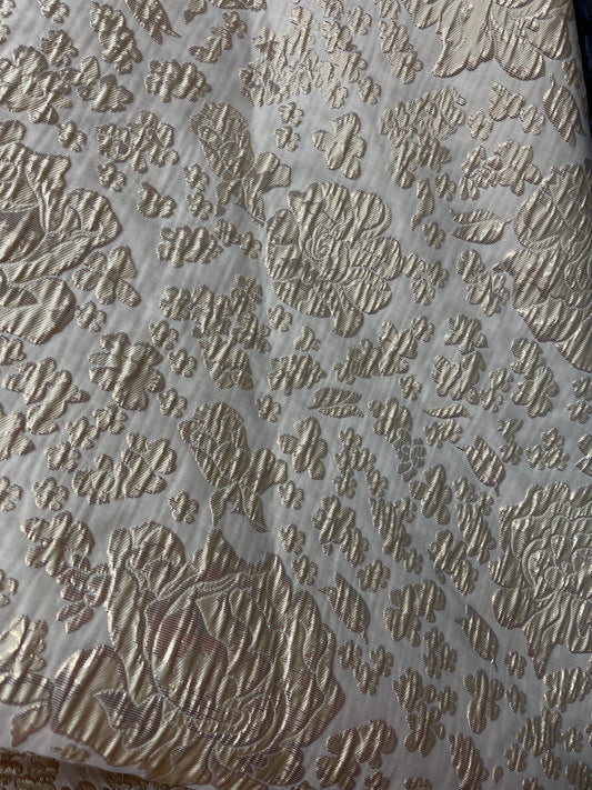 Designer metallic brocade mikado made in Italy