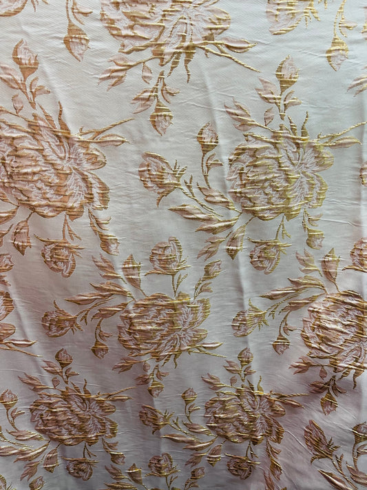Designer champions with blus metallic flowers brocade mikado made in Italy