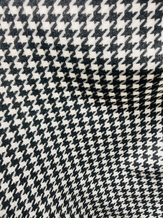 Houndstooth plaid 100% cashmere super soft dabble face great fabric for sweaters dress jacket upholstery pillow and much more