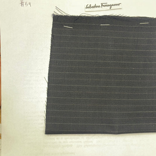 100% wool super 220s quality black with 3 different stripes made in Italy by Salvatore ferragamo