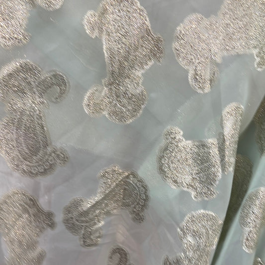 Metallic chiffon silky feel great for dress caftan skirt shirt and much more