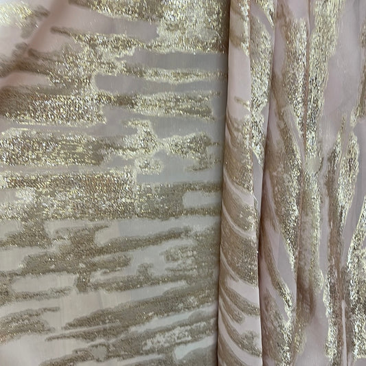 Metallic chiffon silky feel great for dress caftan skirt shirt and much more