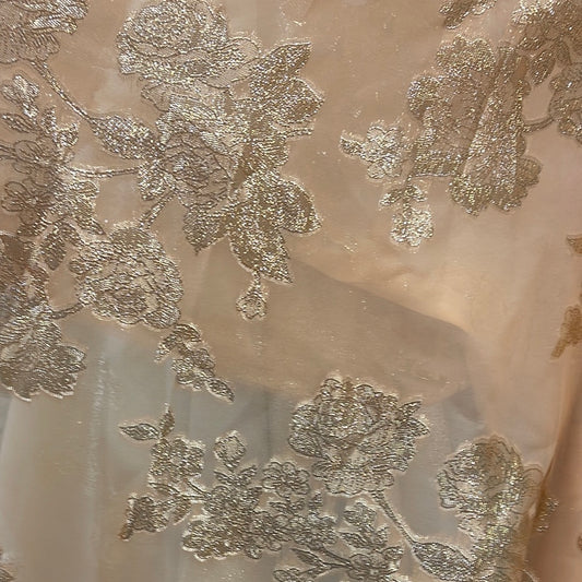 Metallic chiffon silky feel great for dress caftan skirt shirt and much more