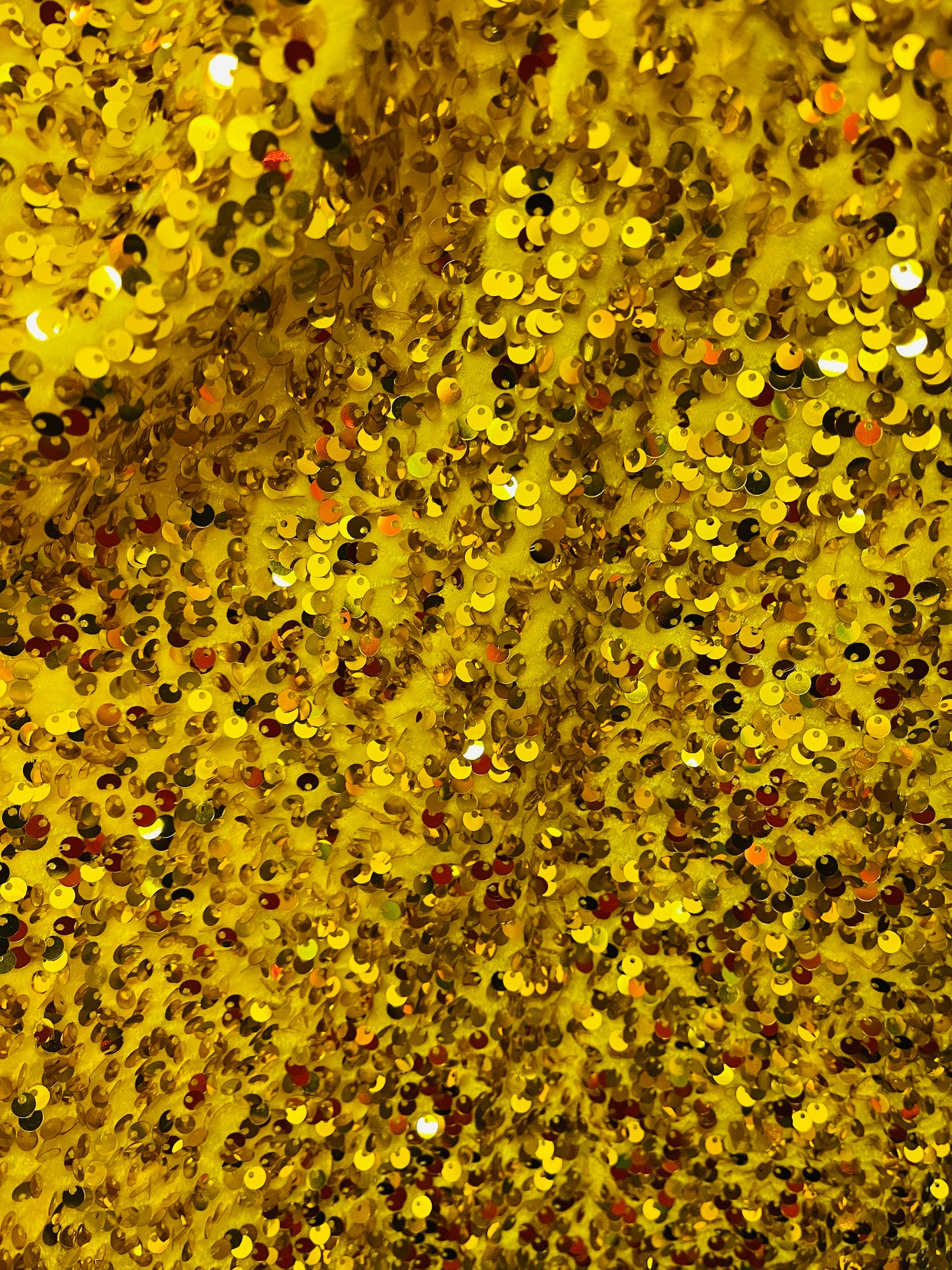 Yellow on yellow 4way stretch velvet sequins velvet great for dress prom jackets pants skirt and much more