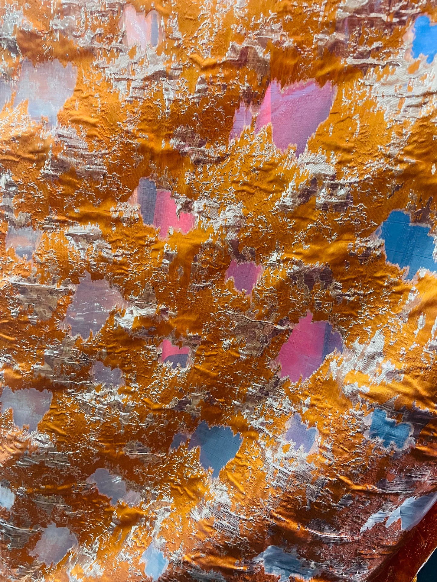 Designer metallic organza brocade great for dress skirt pants shirt table cover made in Italy