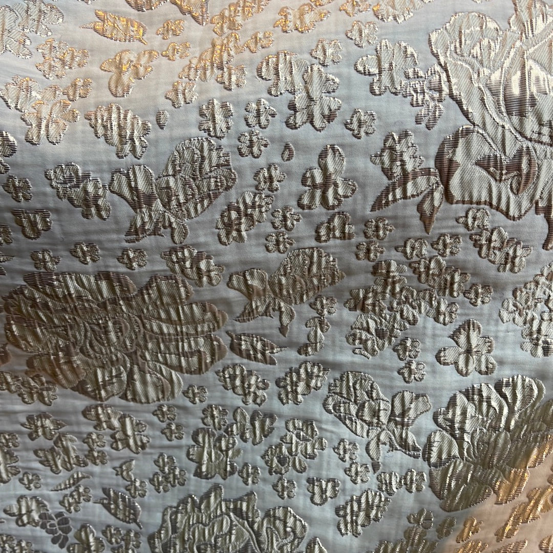 Designer metallic brocade mikado made in Italy