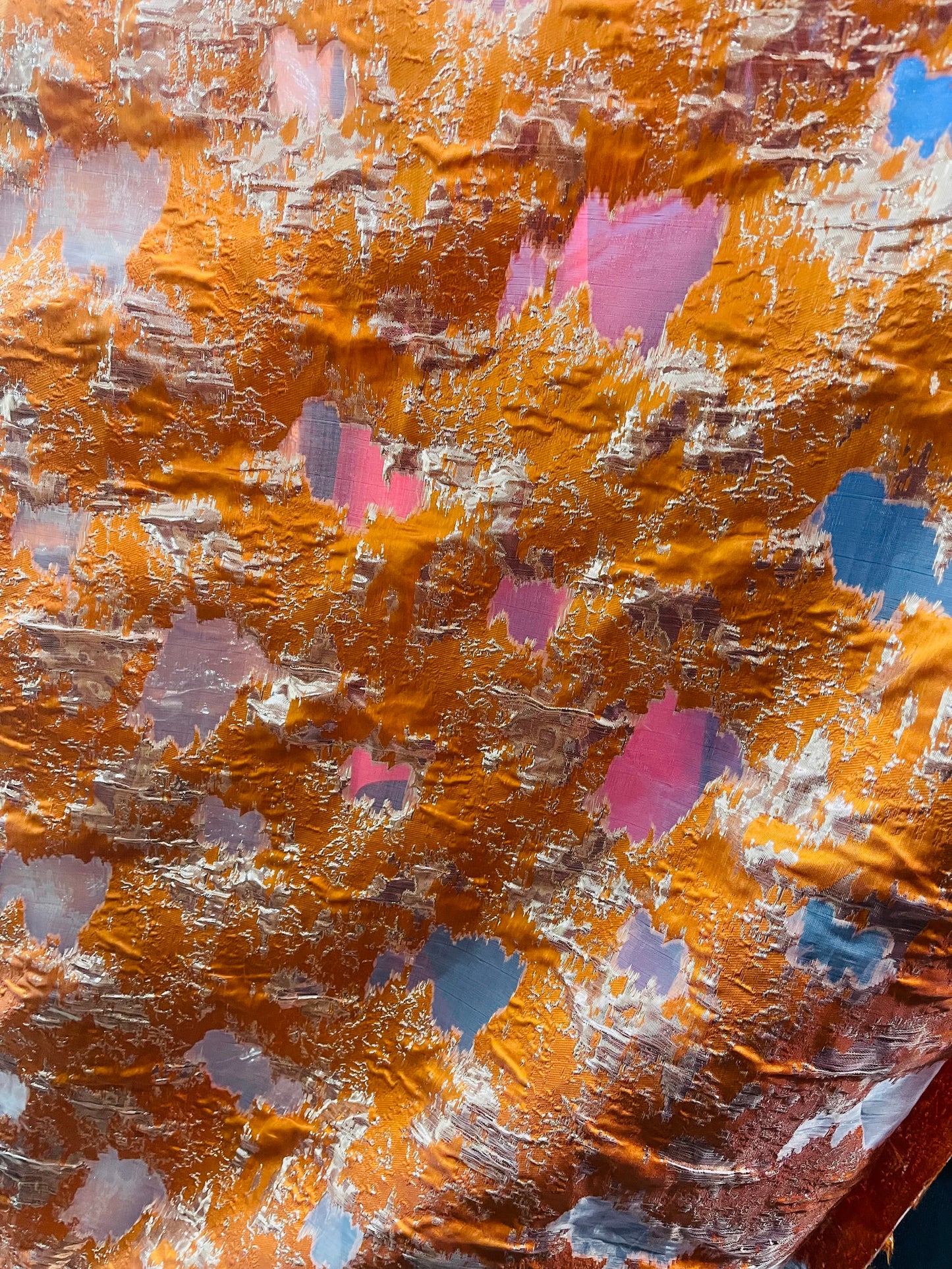 Designer metallic organza brocade great for dress skirt pants shirt table cover made in Italy