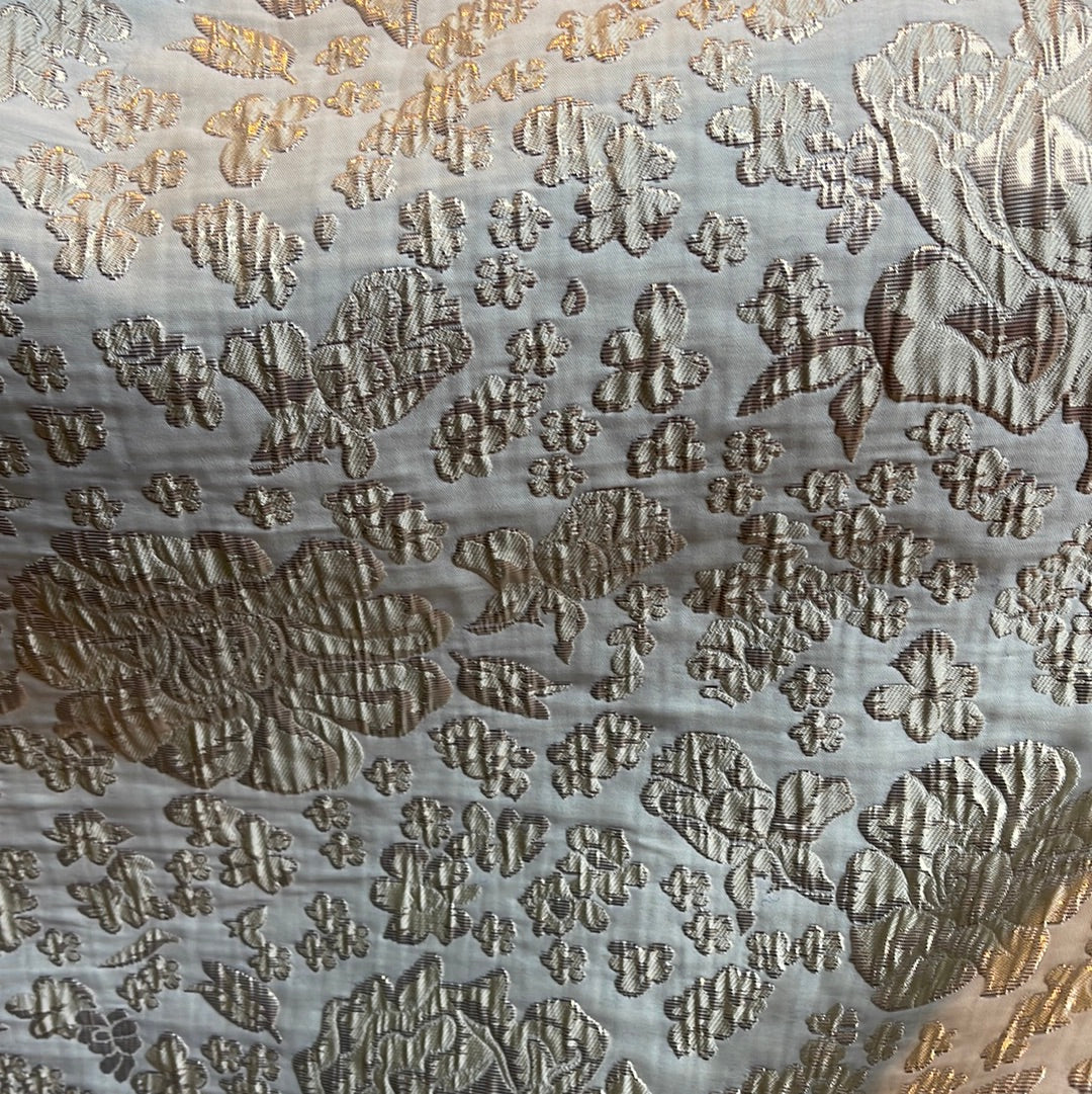 Designer metallic brocade mikado made in Italy