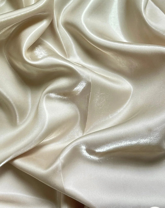 Taupe liquid satin great for dress skirt pants shirt and much more made in Italy
