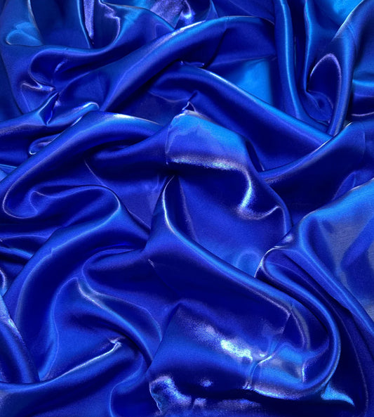 Royal blue liquid satin great for dress skirt shirt pants suit and much more made in Italy