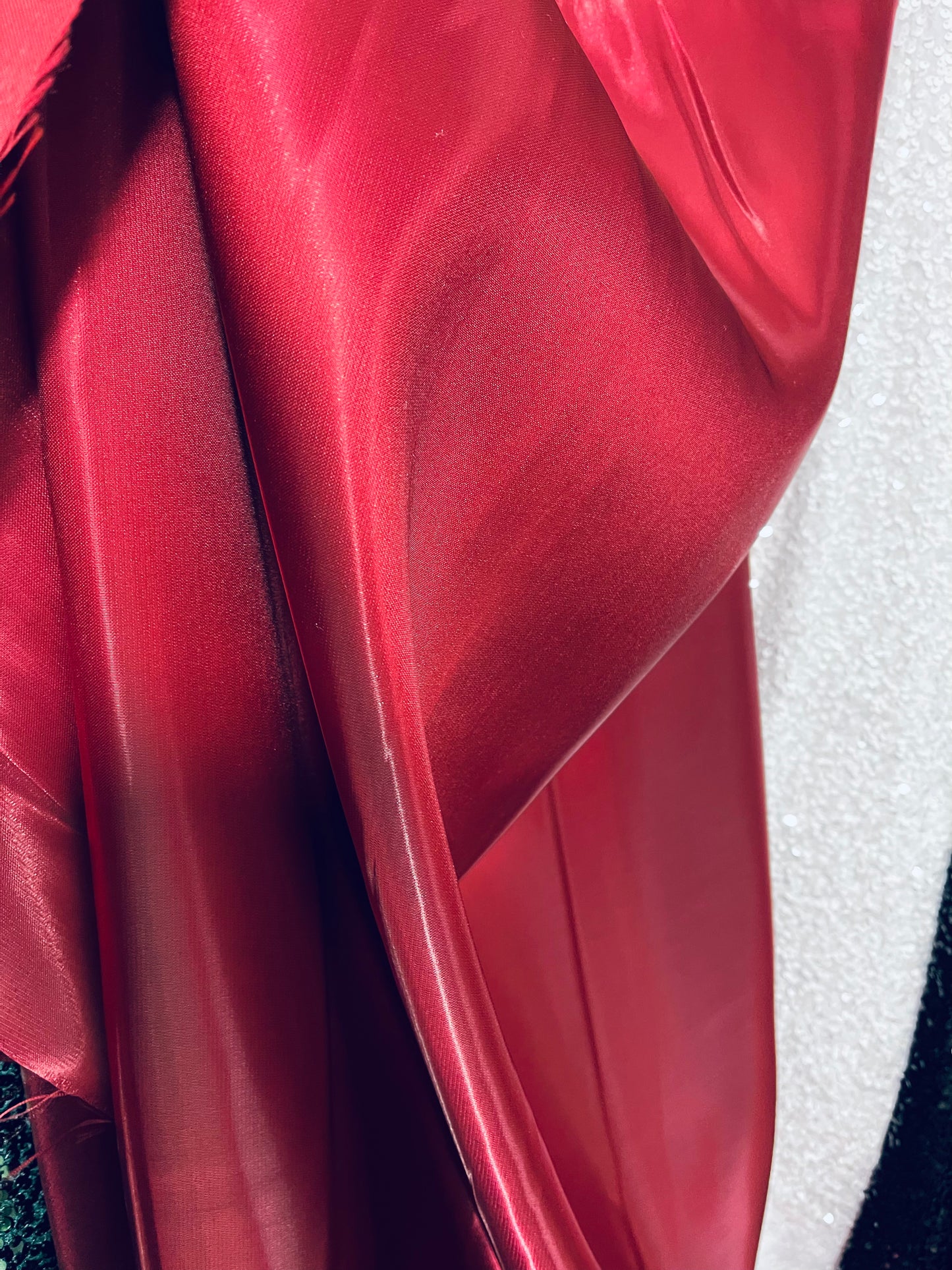 Burgundy liquid satin great for dress skirt pants shirt suit made in Italy